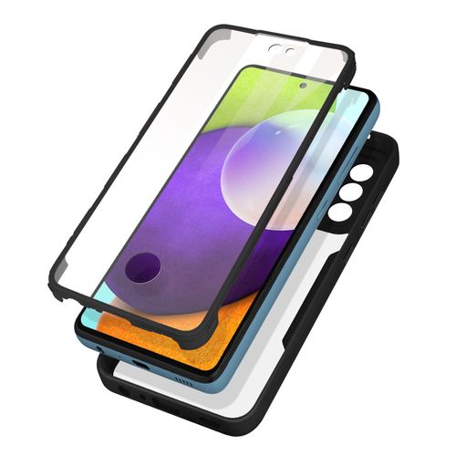 Coque Samsung A52, A52 5g Et A52s Dos Plexiglas Avant Polymre Contour Noir