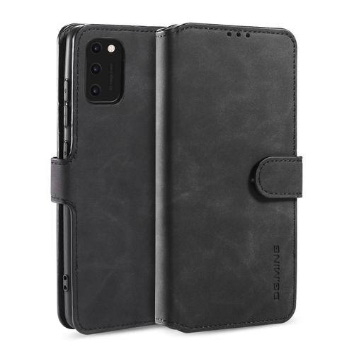 Coque Samsung Galaxy A41 Pu Cuir Portefeuille Housse tui Samsung Galaxy A41 Etui Folio Noir Pour Samsung Galaxy A41 Avec 1 Film Verre Tremp Pour Samsung Galaxy A41