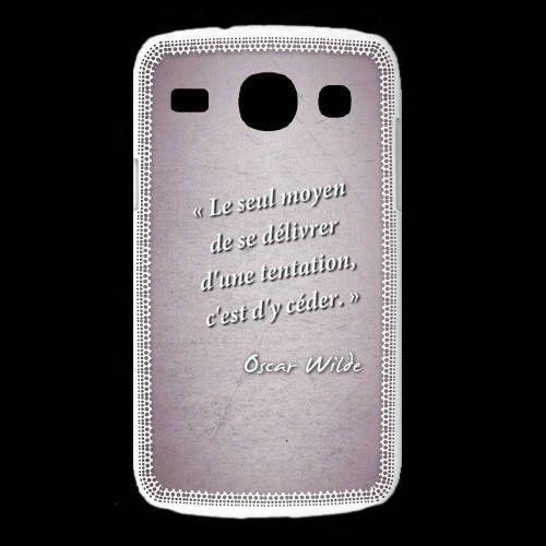 Coque Samsung Galaxy Core Tentation Rose Citation Oscar Wilde Rakuten