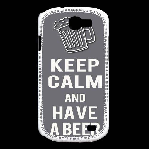 Coque  Samsung Galaxy Express Keep Calm Have A Beer Gris