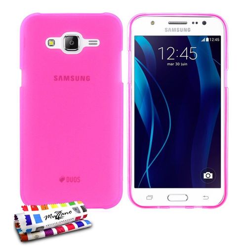 Coque Samsung Galaxy J5 J500 (2015) Glossy Hybrid Rose Silicone Souple (Tpu)