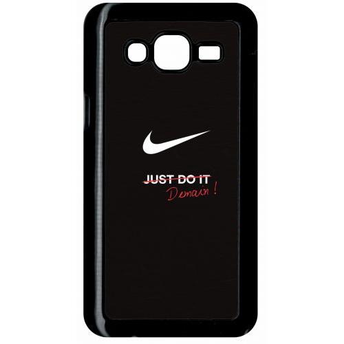 Coque Pour Smartphone - Just Do It Demain - Compatible Avec Samsung Galaxy J5 - Plastique - Bord Noir