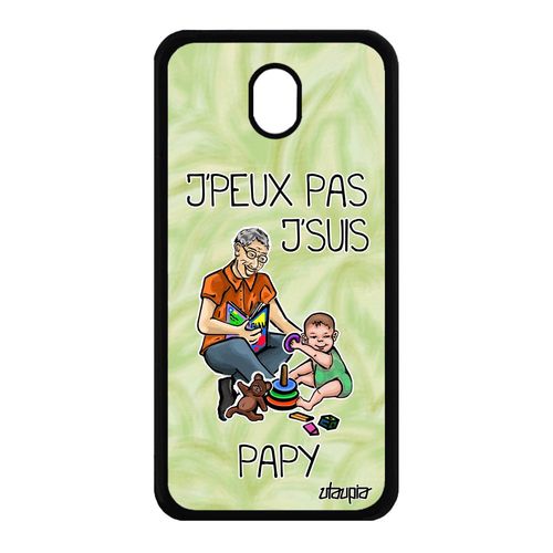 Coque Samsung Galaxy J7 2017 Pro Silicone J'peux Pas J'suis Papy Comique Je Dessin Vert Bd Portable Humour Tpu Jpeux Naissance Fille