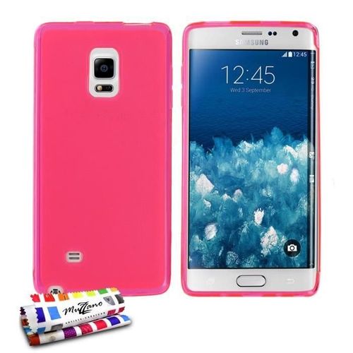 Coque Samsung Galaxy Note Edge Glossy Rose Silicone Souple (Tpu)