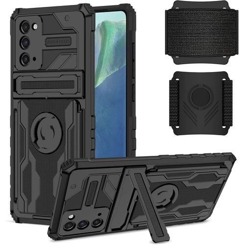 Coque Samsung Galaxy Note20 Note20 5g Etui Avec Support De Support Peut tre Port Au Poignet Avec La Sangle Noir