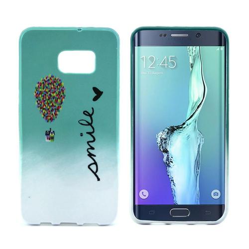 Coque Samsung Galaxy S6 Edge Plus Lovely Blue Smile Silicone Souple (Tpu)
