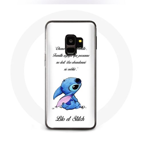 Coque Samsung Galaxy S9 Lilo Et Stitch Ohana Citation Blanc
