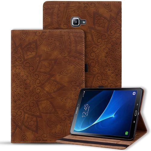 Coque Samsung Galaxy Tab A 10.1 Pouces 2016 Housse  Angles De Vision Multiples Folio tui Pour Galaxy Tab A6 2016 Sm-T580/Sm-T585/Sm-T587 - Mandala Marron.[F5054]