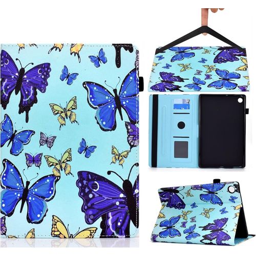 Coque Samsung Galaxy Tab A8 10.5 Cuir Pu Matriau Stand Folio Cover Coque De Protection Support Auto Wake/Sleep Pour Samsung Galaxy Tab A8 2022/2021 Sm-X200/X205/X207 10.5 Papillon