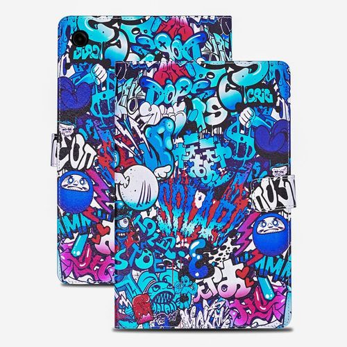 Coque Samsung Galaxy Tab A9+ 11 Pouces Housse En Cuir Pu Portefeuille Etui De Protection Pour Samsung Galaxy Tab A9+ 11 Pouces Sm-X210/Sm-X215/Sm-X216 Graffiti[Sel6270402]