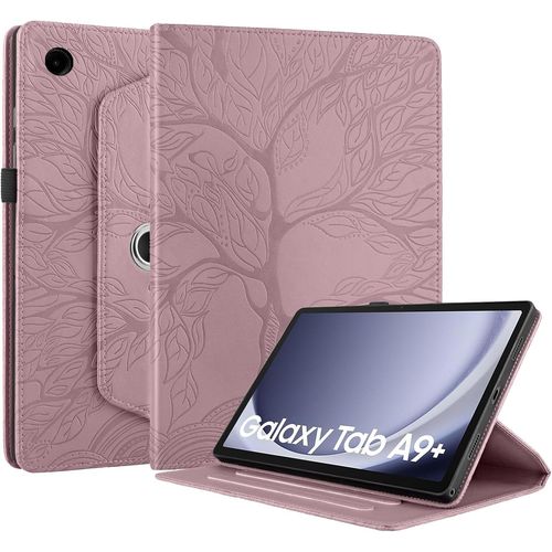 Coque Samsung Galaxy Tab A9+/A9 Plus 11 Pouces 2023 Sm-X210/X215/X216 tui Support Rotatif  360 Degrs Pu Cuir Housse De Protection Portefeuille Tablet tui Galaxy Tab A9+ 11