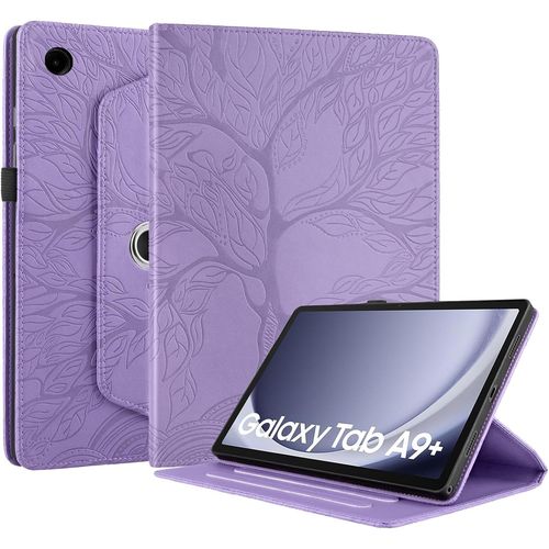Coque Samsung Galaxy Tab A9+/A9 Plus 11 Pouces 2023 Sm-X210/X215/X216 tui Support Rotatif  360 Degrs Pu Cuir Housse De Protection Portefeuille Tablet tui Galaxy Tab A9+ 11