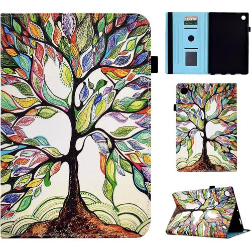 Coque Samsung Galaxy Tab A9 Plus 11 Pouces 2023 (Sm-X210/X215), Fonction Support tui Avec Rveil/Veille Auto Housse Pour Galaxy Tab A9 Plus - Arbre Color[Coq5191507]