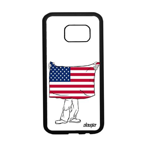 Coque Samsung S7 Silicone Drapeau Etats Unis Usa Americain Noir Foot Nba De Protection Rigide Coupe Du Monde Cover Football Galaxy