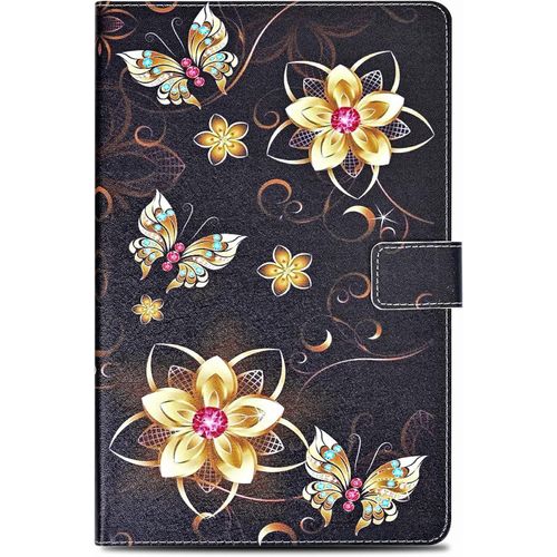 Coque Samsung Tab A6 Housse En Cuir Pu & Tpu Cover Case tui Housse De Protection Pour Samsung Galaxy Tab A 2016 10.1 Pouces Sm-T580/Sm-T585 - Papillon Dor.[F5925]