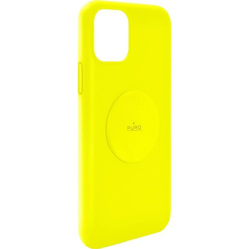 Coque Silicone Icon Aimante Jaune Fluo Pour Iphone 11 Puro