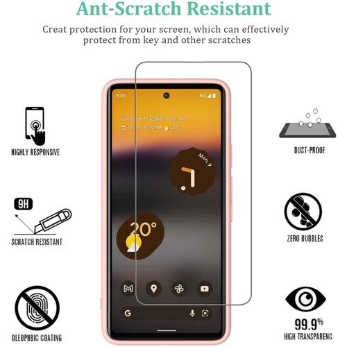 Coque Silicone Couleur Rose + 2 Verres Trempes Pour Google Pixel 6a Little Boutik