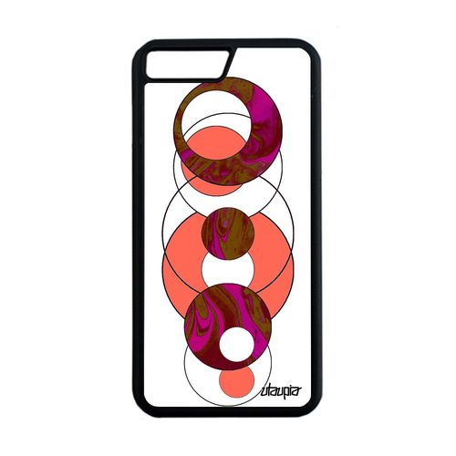 Coque Silicone Marbre Pour Iphone 7+ Plus Motif Texture Original Color Rose Matiere Forme Housse Case Mobile Granite Design