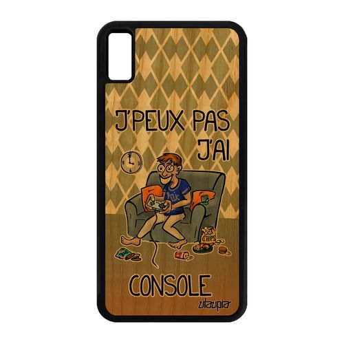 Coque Silicone Pour Iphone Xs Max En Vrai Bois J'peux Pas J'ai Console Vert Je Dessin Antichoc 4g Bd Jeux Video Play Jpeux De