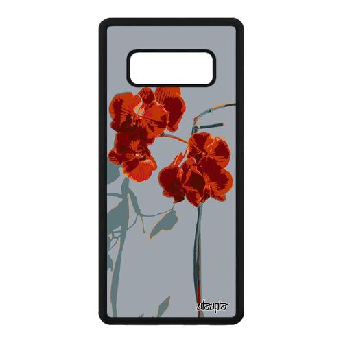Coque Silicone Pour Samsung Note 8 Orchide Fleur Nature Smartphone Amour Samsung Galaxy Note 8