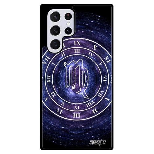 Coque Silicone Signe Astrologique Vierge Galaxy S22 Ultra Univers Etoiles Telephone Horloge Montre Sm-S908b/Ds Horoscope De Samsung