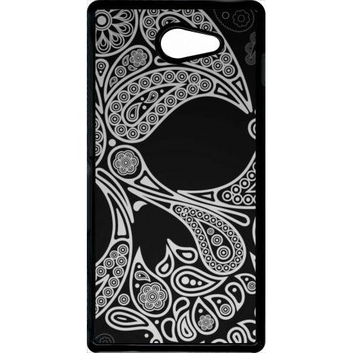 Coque Xperia M2 - Skull Barroque - Noir