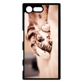 Coque xperia x compact - chaton fatigue - noir | Rakuten, image size:270x270