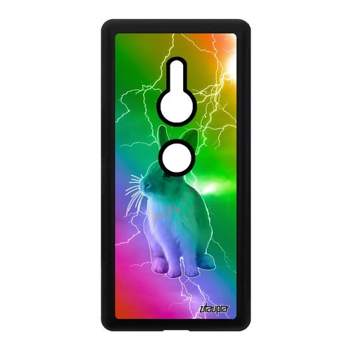 Coque Sony Xperia Xz2 Silicone Lapin Vert Eclair Multicolore Design Livre Animaux Rigide Tpu Unique Portable Case Lapine Nain De