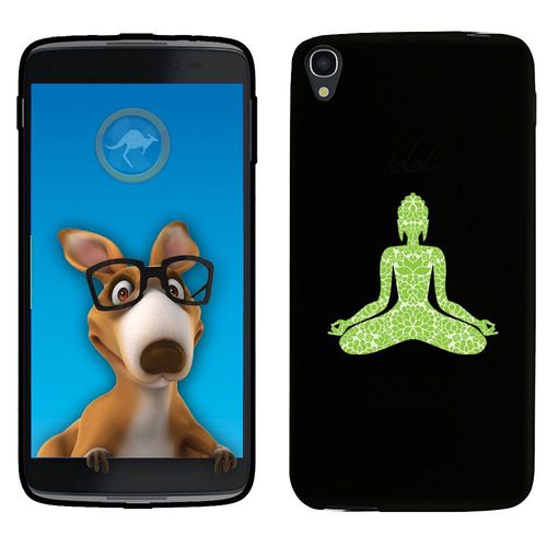 Coque Souple En Gel Pour Alcatel Idol 3 5,5 Avec Impression Motifs Bouddha Vert
