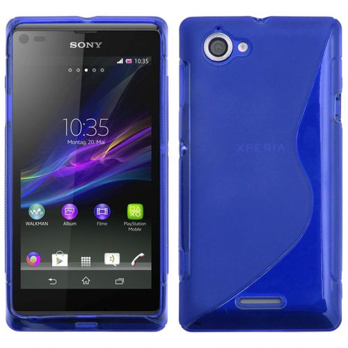 Coque Souple En Gel S-Line Xperia L Coloris Bleu