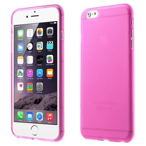 Coque Souple Minigel Rose Mat Aspect Givr Pour Iphone 6 Plus