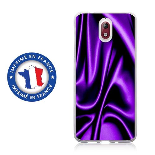 Coque Souple Pour Nokia 3-1 Avec Impression Motifs Soie Drape Mauve