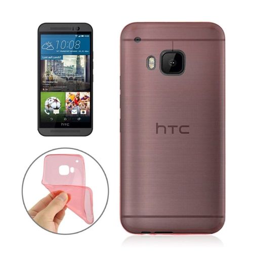 Coque Souple Ultra Fine Fitty Coloris Rouge Translucide Pour Htc One M9