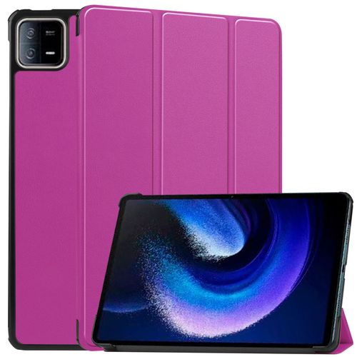 Coque Tablette Pour Xiaomi Pad 6 2023 11 Pouces Rsistant Aux Chutes,tui Pour Xiaomi Pad 6 2023 11 Pouces Housse En Cuir Pu Avec Support A Trois Volets Et Fonction D'hibernation,Violet