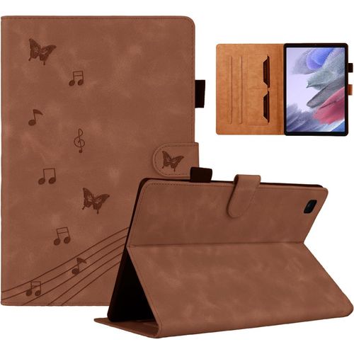 Coque Tablette Samsung Tab A7 Lite Motif Papillon Housse Galaxy Tab A7 Lite Fonction Support tui Compatible Avec Samsung Galaxy Tab A7 Lite Sm-T225/T220 Brun