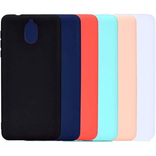 Coque Tpu Ultra-Mince Pour Nokia 3.1 - 6 tuis Souples Anti-Rayures En Silicone Lger (Noir/Bleu Fonc/Rouge/Vert Menthe/Rose/Transparent) - Protection Durable Avec Design lgant