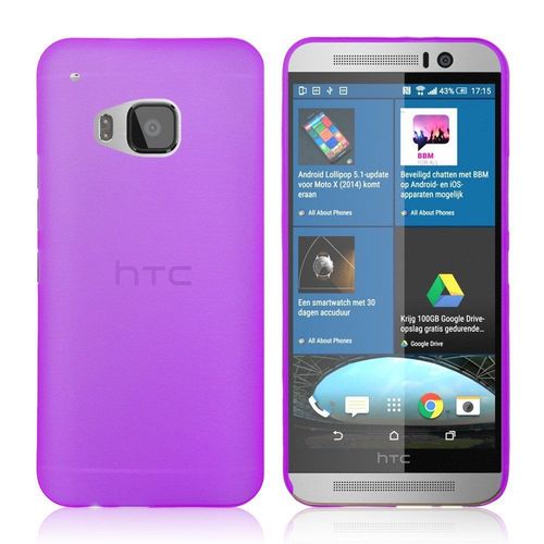 Coque Violet Htc One M9 Transparent Fine 0.3 Mm Fine Etui Housse Bumper 