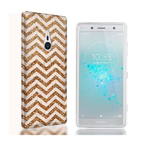 Coque Xperia Xz2 Zig Zag Gold