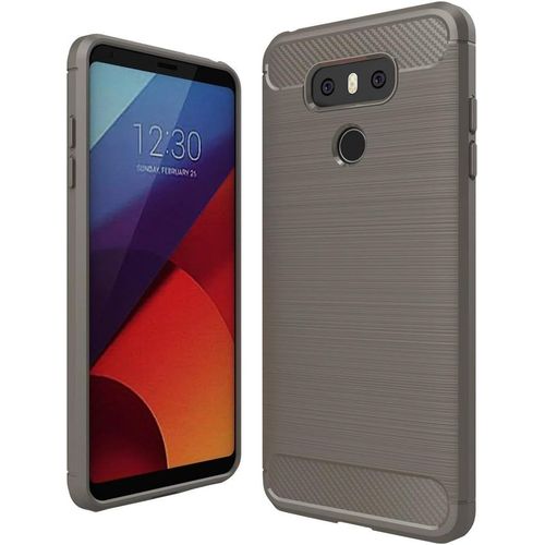 Coques Lg For Lg G6 Texture De Fibre De Carbone Bross Antichoc Tpu Housse De Protection Coques Lg Couleur : Grey