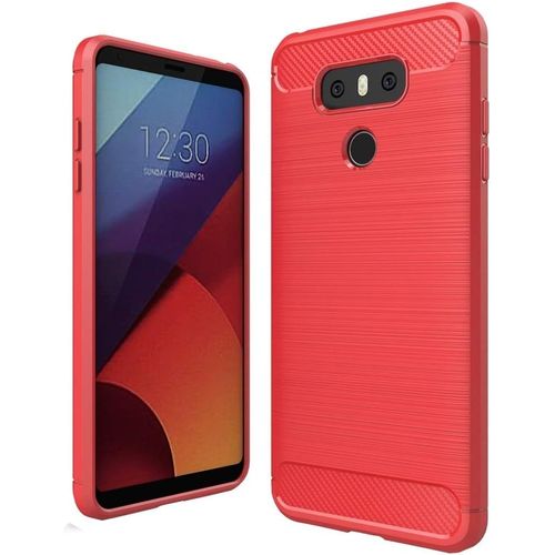 Coques Lg For Lg G6 Texture De Fibre De Carbone Bross Antichoc Tpu Housse De Protection Coques Lg Couleur : Red
