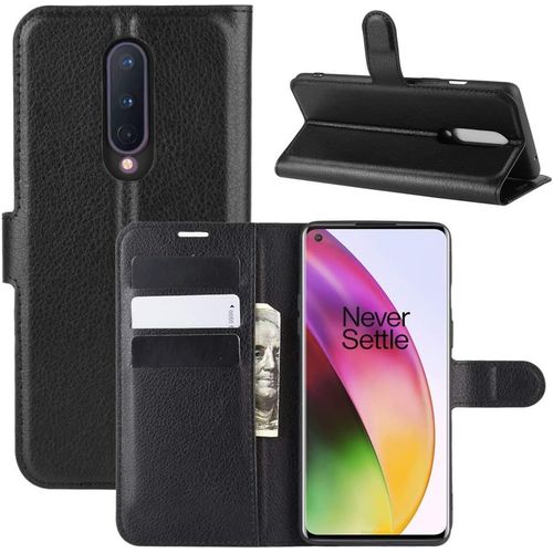 Coques Oneplus For Oneplus 8 Litchi Texture Retournement Horizontal tui De Protection Avec Support Et Carte Machines  Sous Et Porte-Monnaie Coques Oneplus Couleur : Black
