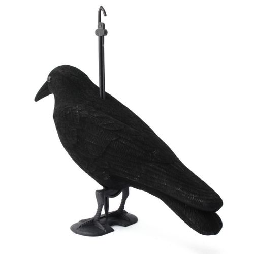 Corbeau Artificiel Floqu Raliste, Pour La Chasse Au Jardin, Accessoire D'halloween