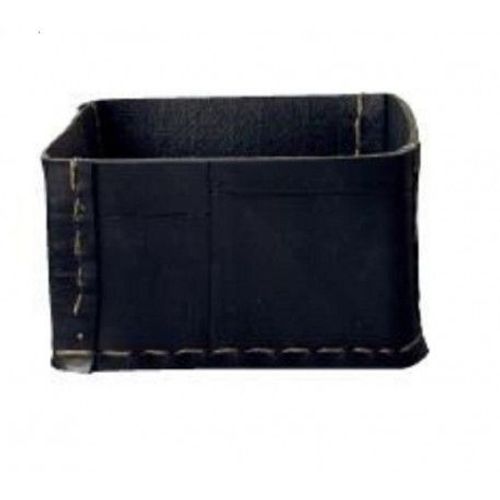 Corbeille Carre En Pneu Recycl 14x14xh7 Cm