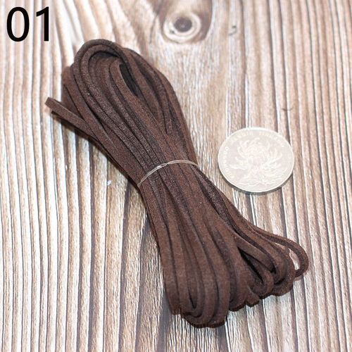 Corde En Faux Daim Tresse En Macram Pour Bijoux,Cordon En Cuir,Ulde Bricolage,Bracelet Et Collier Excutifs,3mm