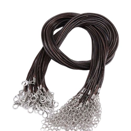Corde Tresse Rglable En Cuir Faite  La Main Avec Fermoir Ster Corrig, Colliers Pendentif Bricolage, Breloque Rsultats, Livraison Directe, 1.5mm