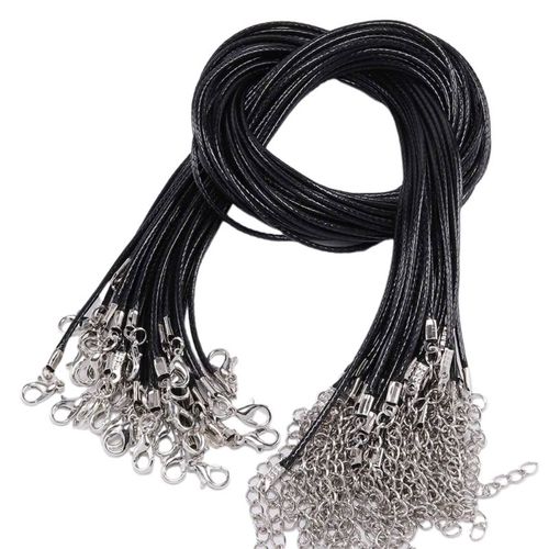 Corde Tresse Rglable En Cuir Faite  La Main Avec Fermoir Ster Corrig, Colliers Pendentif Bricolage, Breloque Rsultats, Livraison Directe, 1.5mm