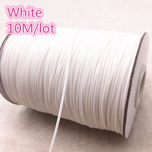 Cordon En Coton Cir Blanc, 10 Mtres, 1mm, Fil Cir Blanc, Pour Bracelet, Collier, Corde Perle, Bijoux  Bricoler Soi Mme Fabrication Pour Bracelet Shamballa