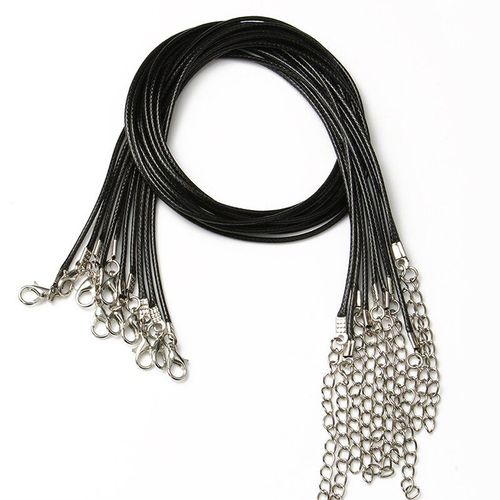 Cordon En Cuir Tress Multicolore Rglable, 10 Pices, 1.5mm, Cordon De Cire Multicolore Pour Bricolage, Collier Fait  La Main, Fermoir  Homard, Chane De Bijoux 42c