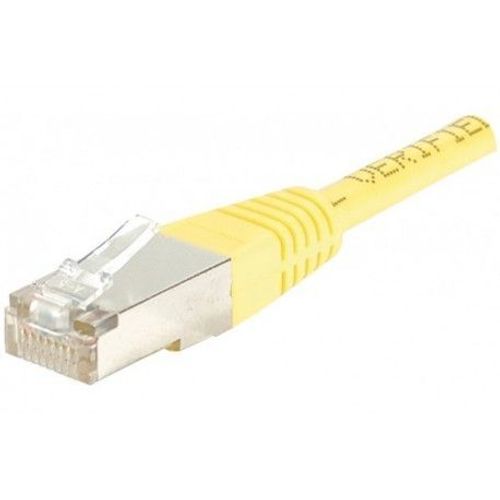 Cordon patch RJ45 F/UTP CAT6 jaune - 10m