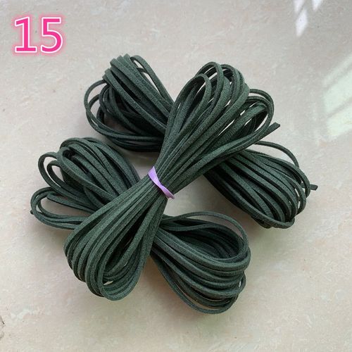 Cordon Plat En Faux Daim Tress,5yards/Lot,3mm,En Velours Coren,Fait  La Main,Pour Bricolage,Fournitures De Fabrication De Bijoux #F
